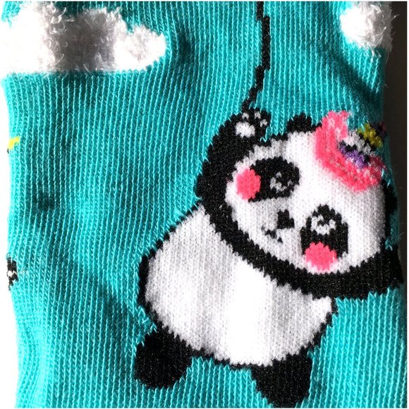 *3/$15* Fuzzy Panda/Balloon Knee High Socks - Picture 2 of 4